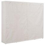 Vidaxl garde - robe blanc 200 x 40 x 170 cm tissu