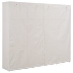 Vidaxl garde - robe blanc 200 x 40 x 170 cm tissu