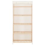 Vidaxl garde - robe blanc 79 x 40 x 170 cm tissu