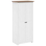 Vidaxl garde - robe blanc 80x50x171, 5 cm pin massif assortiment panama
