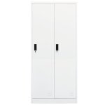 Vidaxl garde - robe blanc 80x50x180 cm acier