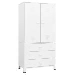 Vidaxl garde - robe blanc 90x50x180 cm m�tal