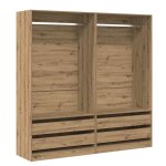 Vidaxl garde - robe chne artisanal 100x50x200 cm bois d'ingnierie