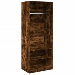 Vidaxl garde - robe chne fum 80x50x200 cm bois d'ingnierie