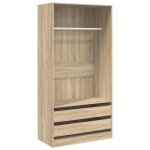 Vidaxl garde - robe ch�ne sonoma 100x50x200 cm bois d'ing�nierie