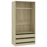 Vidaxl garde - robe ch�ne sonoma 100x50x200 cm bois d'ing�nierie