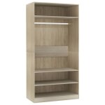 Vidaxl garde - robe chne sonoma 100x50x200 cm bois d'ingnierie