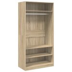Vidaxl garde - robe ch�ne sonoma 100x50x200 cm bois d'ing�nierie