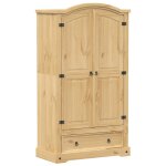 Vidaxl garde - robe corona 102x52x186 cm bois de pin massif