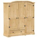 Vidaxl garde - robe corona 151, 5x52x170 cm bois de pin massif