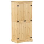 Vidaxl garde - robe corona 76x50x170 cm bois de pin massif