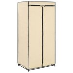 Vidaxl garde - robe crme 75x50x160 cm