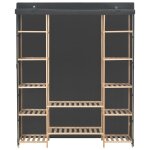 Vidaxl garde - robe gris 135 x 40 x 170 cm tissu