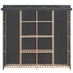 Vidaxl garde - robe gris 173x40x170 cm tissu