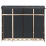 Vidaxl garde - robe gris 200 x 40 x 170 cm tissu