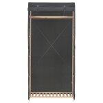 Vidaxl garde - robe gris 79 x 40 x 170 cm tissu