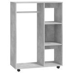 Vidaxl garde - robe gris bton 80x40x110 cm bois d?ingnierie