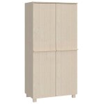 Vidaxl garde - robe hamar marron miel 89x50x180 cm bois massif de pin