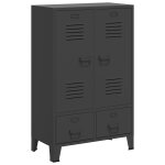Vidaxl garde - robe industrielle anthracite 67x35x107 cm acier