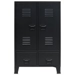 Vidaxl garde - robe métal de style industriel 67x35x107 cm noir Vidaxl garde - robe métal de style industriel 67x35x107 cm noir
