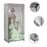 Vidaxl garde - robe new york 75x45x160 cm tissu Vidaxl garde - robe new york 75x45x160 cm tissu