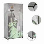 Vidaxl garde - robe new york 75x45x160 cm tissu