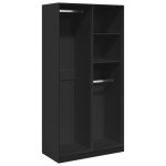 Vidaxl garde - robe noir 100x50x200 cm agglom�r�