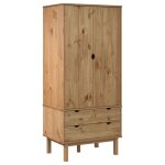 Vidaxl garde - robe otta 76, 5x53x172 cm bois massif de pin
