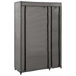 Vidaxl garde - robes pliables 2 pcs gris 110x45x175 cm tissu Vidaxl garde - robes pliables 2 pcs gris 110x45x175 cm tissu