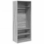 Vidaxl garde - robe sonoma gris 80x50x200 cm bois d'ingnierie