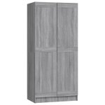 Vidaxl garde - robe sonoma gris 82, 5x51, 5x180 cm bois d'ingnierie