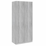 Vidaxl garde - robe sonoma gris 90x52x200 cm bois d'ingnierie