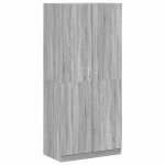 Vidaxl garde - robe sonoma gris 90x52x200 cm bois d'ing�nierie