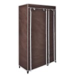 Vidaxl garde - robe en tissu 2 pcs marron