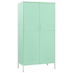 Vidaxl garde - robe vert menthe 90x50x180 cm acier