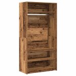 Vidaxl garde - robe vieux bois 100x50x200 cm bois d'ing�nierie