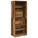 Vidaxl garde - robe vieux bois 80x50x200 cm bois d'ingnierie