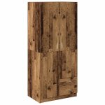 Vidaxl garde - robe vieux bois 80x52x180 cm bois d'ingnierie