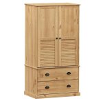Vidaxl garde - robe vigo 90x55x170 cm bois massif de pin