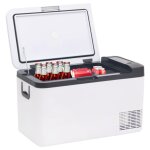 Vidaxl glacire avec poigne et adaptateur noir et blanc 25 l pp et pe