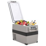 Vidaxl glacire avec poigne noir et gris 55 l pp et pe