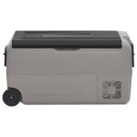 Vidaxl glaci�re avec roue et poign�e noir et gris 36 l pp et pe