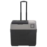 Vidaxl glaci�re avec roue et poign�e noir et gris 50 l polypropyl�ne
