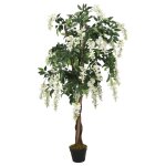 Vidaxl glycine artificielle 840 feuilles 150 cm vert et blanc Vidaxl glycine artificielle 840 feuilles 150 cm vert et blanc
