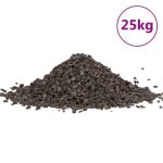 Vidaxl gravier de basalte 25 kg noir 5 - 8 mm