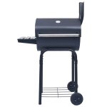 Vidaxl gril barbecue au charbon avec tagre infrieure noir