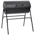 Vidaxl gril � baril avec 2 grilles de cuisson noir 80x95x90 cm acier