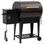 Vidaxl gril � granul�s avec �tag�re inf�rieure noir 94 cm fer