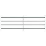 Vidaxl grilles de fen�tres 1000 - 1500 mm acier galvanis� argent�