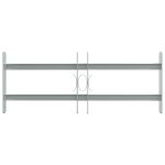 Vidaxl grilles de fen�tres 500 - 650 mm acier galvanis� argent�